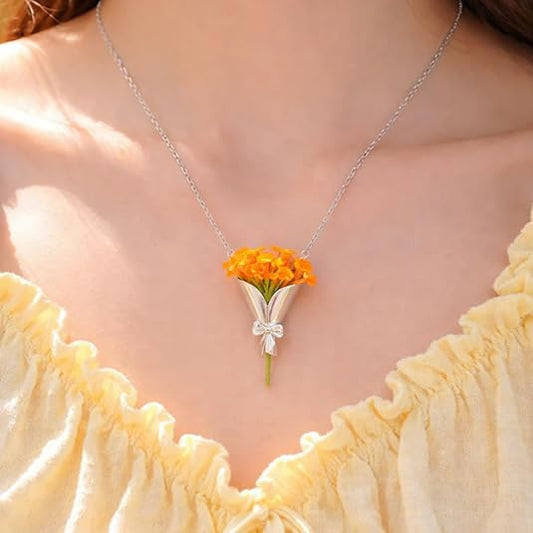 Flower Bouquet Necklace